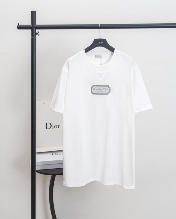 Dior Couture Logo Print T-Shirt White / Gray