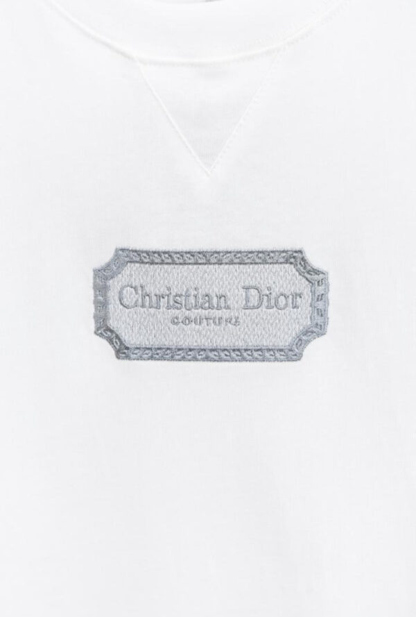 Dior Couture Logo Print T-Shirt White / Gray - Afbeelding 3