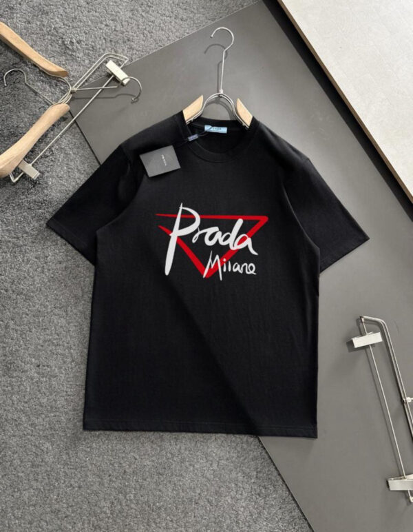 Prada Wave Logo Shirt Black / Red
