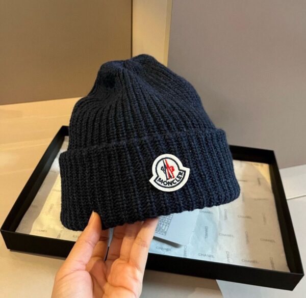 Moncler Wool Beanie Hat Black ( NFC scan )