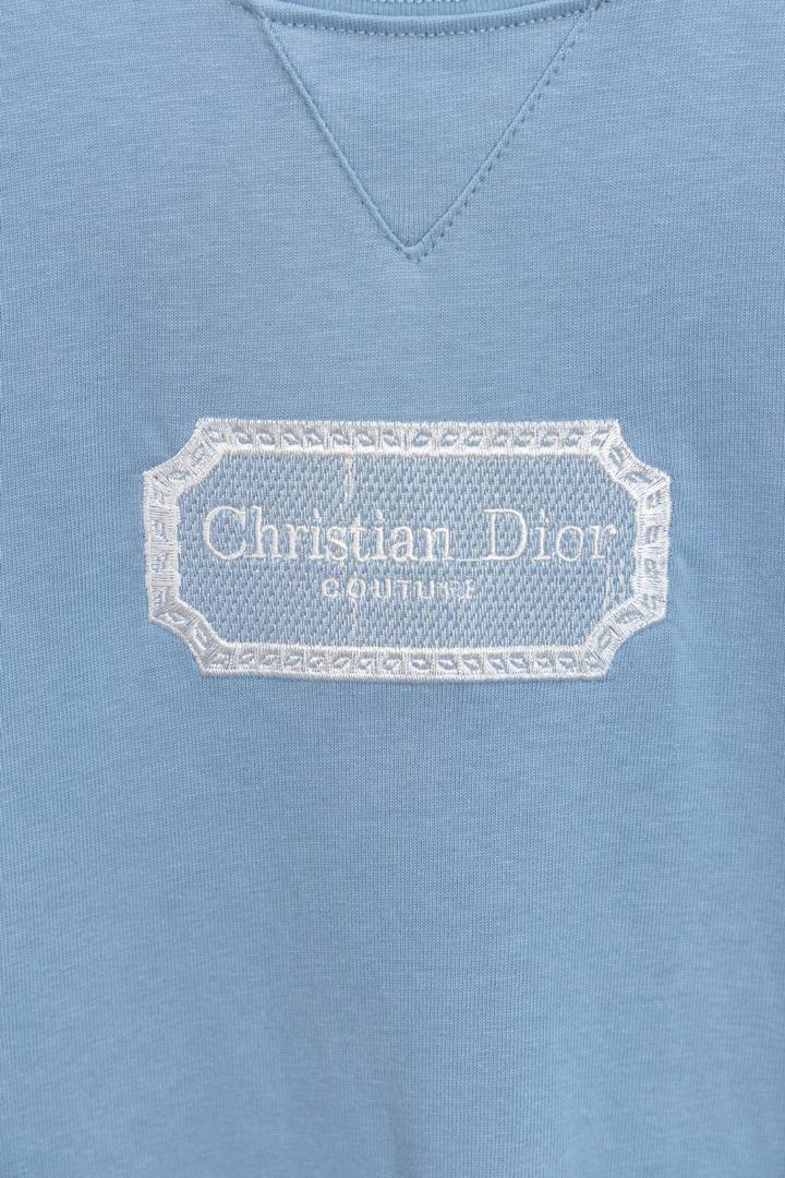 Dior Couture Logo Print T-Shirt Baby / Blue  - Afbeelding 3