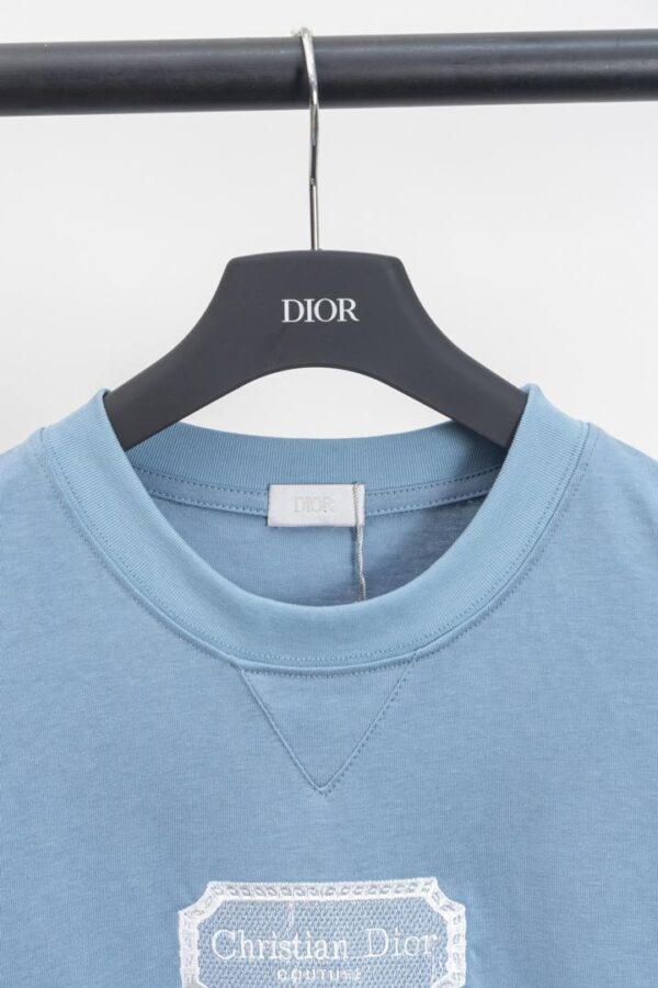 Dior Couture Logo Print T-Shirt Baby / Blue  - Afbeelding 6