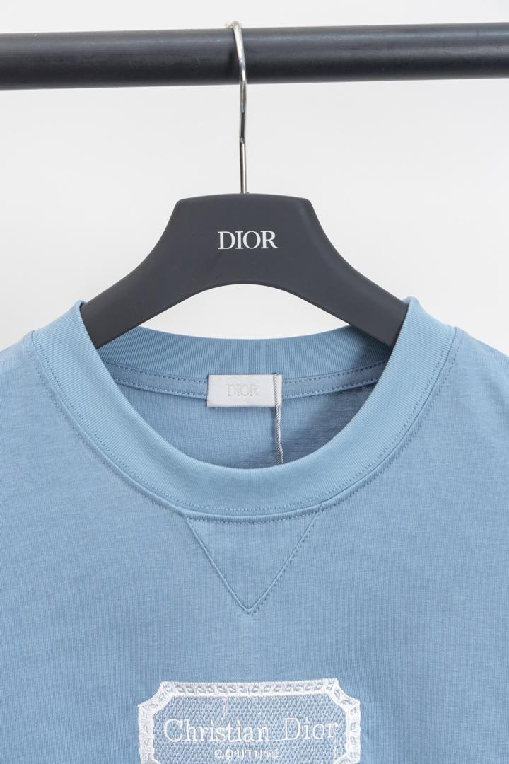 Dior Couture Logo Print T-Shirt Baby / Blue  - Afbeelding 6