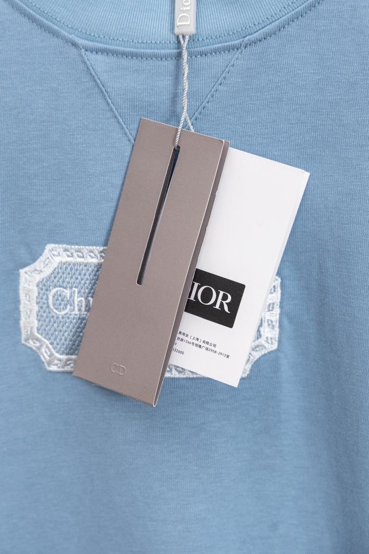 Dior Couture Logo Print T-Shirt Baby / Blue  - Afbeelding 5